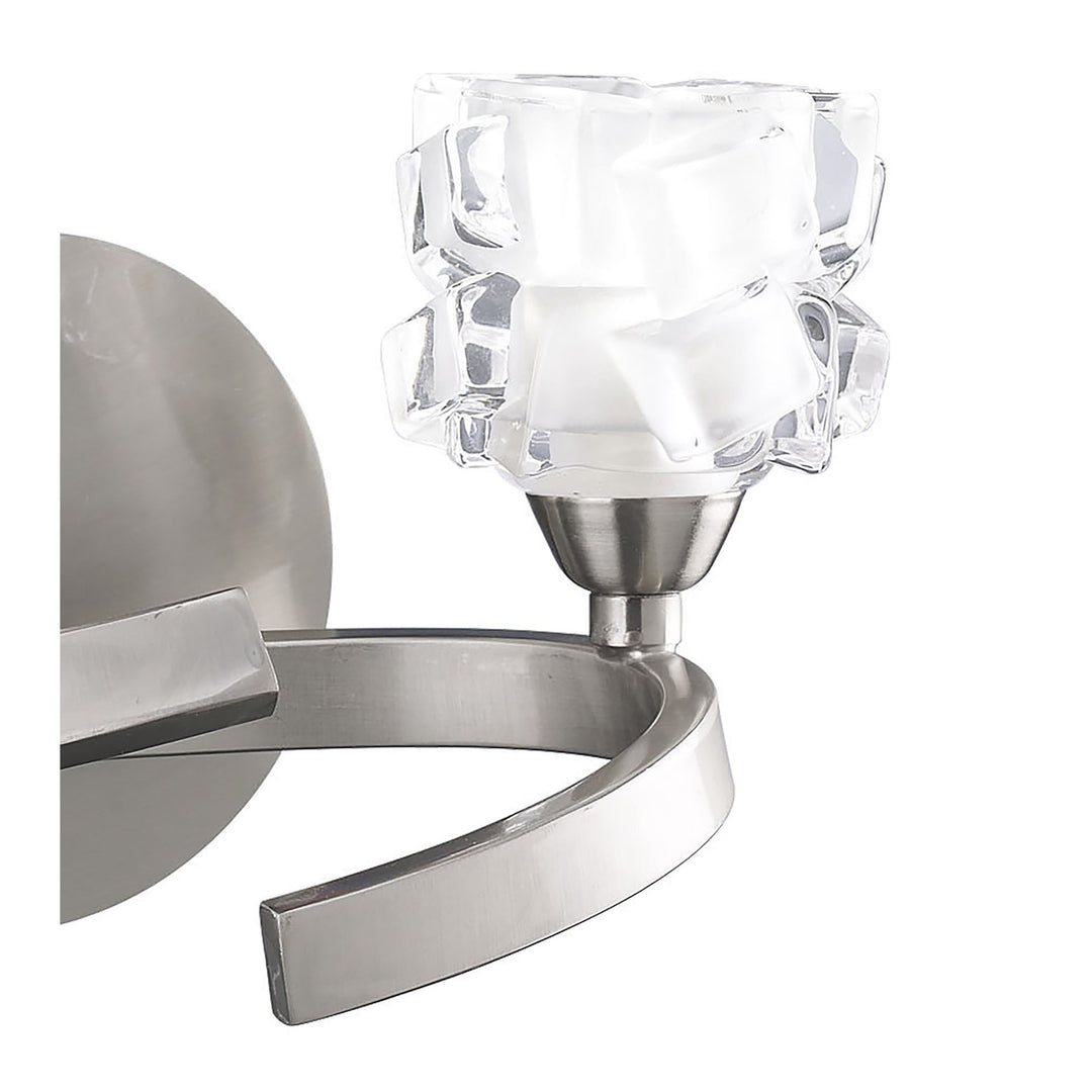 Mantra M1854/S Ice Wall Lamp Switched 2 Light Satin Nickel