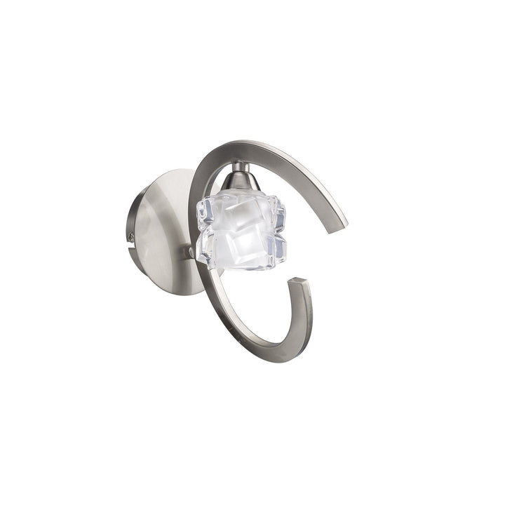 Mantra M1855/S Ice Wall Lamp Switched 1 Light Satin Nickel