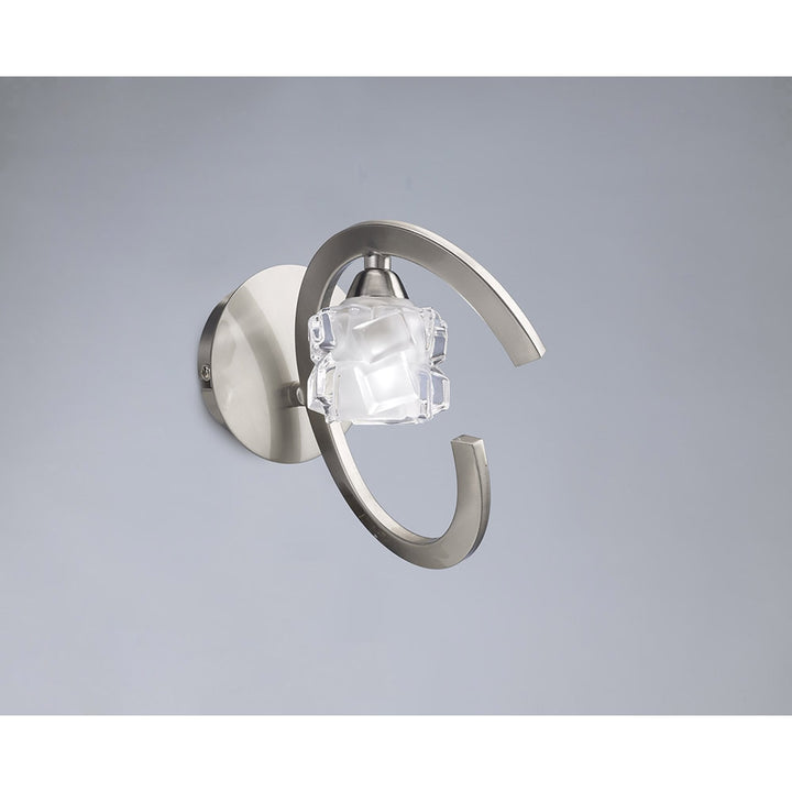 Mantra M1855 Ice Wall Lamp 1 Light G9 ECO Satin Nickel