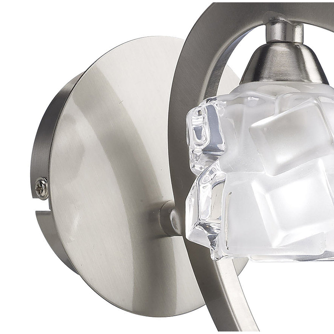 Mantra M1855 Ice Wall Lamp 1 Light G9 ECO Satin Nickel