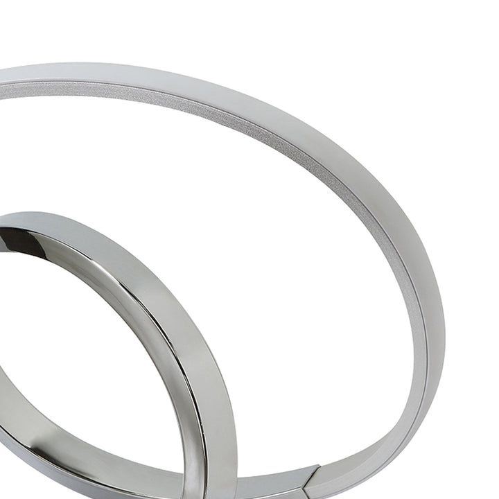 Mantra M5383 Infinity Table Lamp LED Silver Polished Chrome White Acrylic