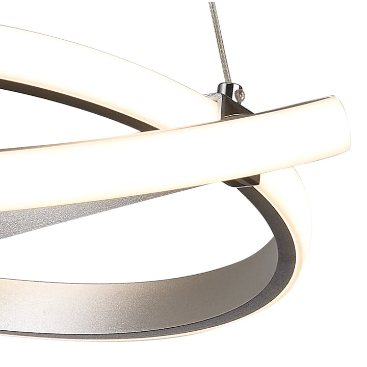 Mantra M5384 Infinity Pendant LED Silver Polished Chrome White Acrylic