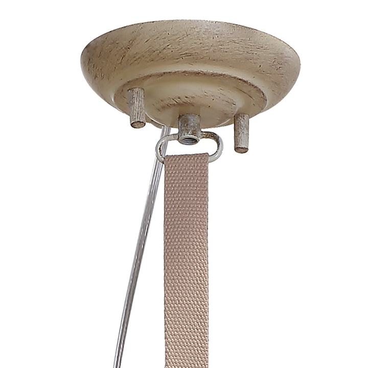 Mantra M5431 Industrial Pendant 1 Light Medium Sand Metal Beige Belt