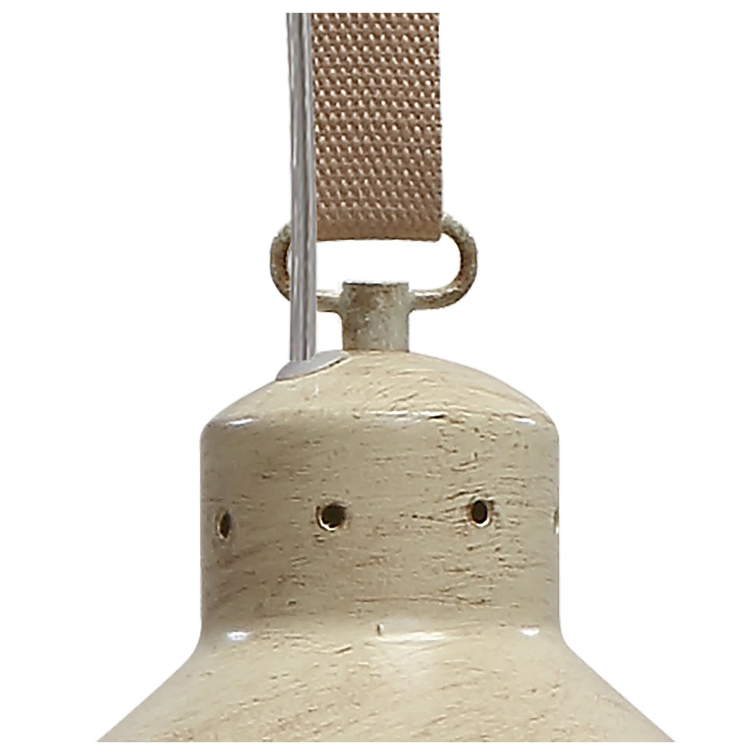 Mantra M5431 Industrial Pendant 1 Light Medium Sand Metal Beige Belt