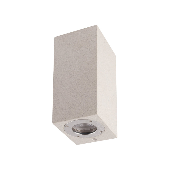 Mantra M7182 Levi Outdoor Rectangular Wall Lamp 2 Light White Concrete