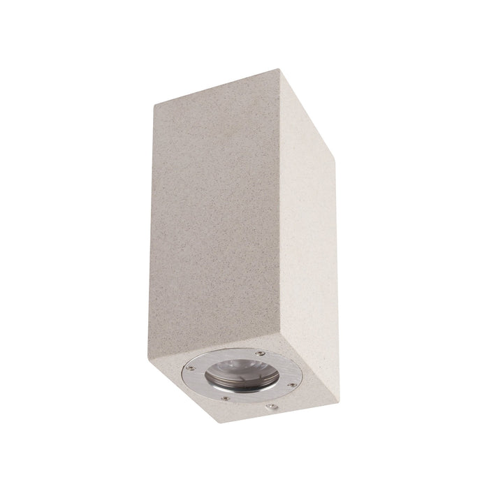 Mantra M7182 Levi Outdoor Rectangular Wall Lamp 2 Light White Concrete