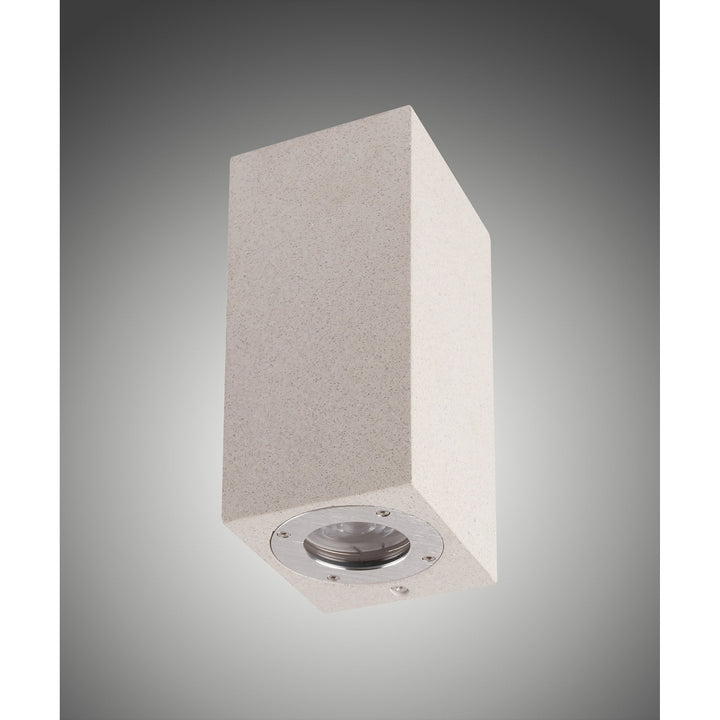 Mantra M7182 Levi Outdoor Rectangular Wall Lamp 2 Light White Concrete