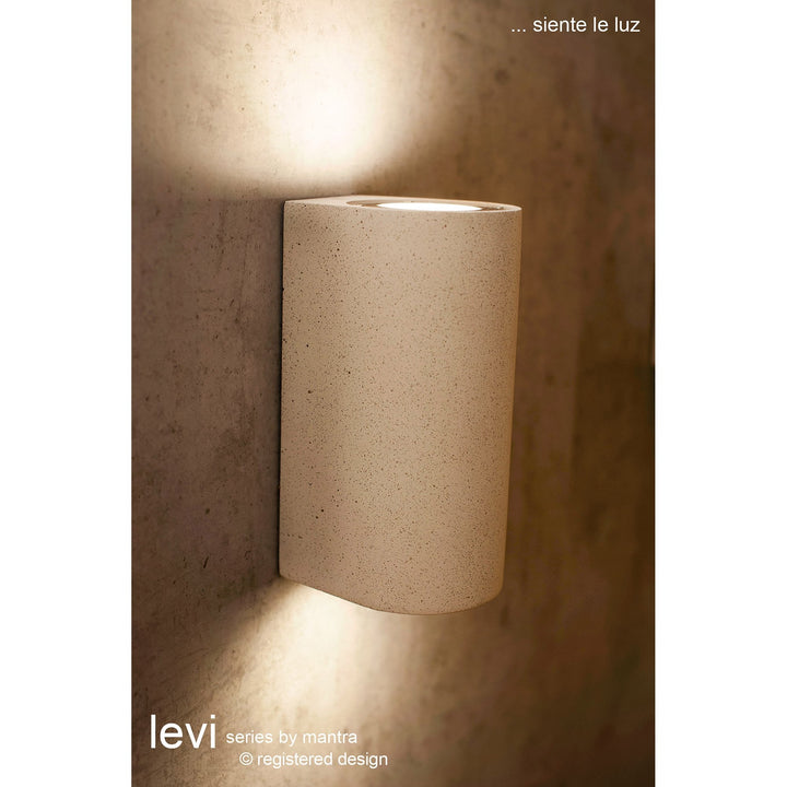 Mantra M7185 Levi Outdoor Round Spotlight 1 Light Grey Concrete
