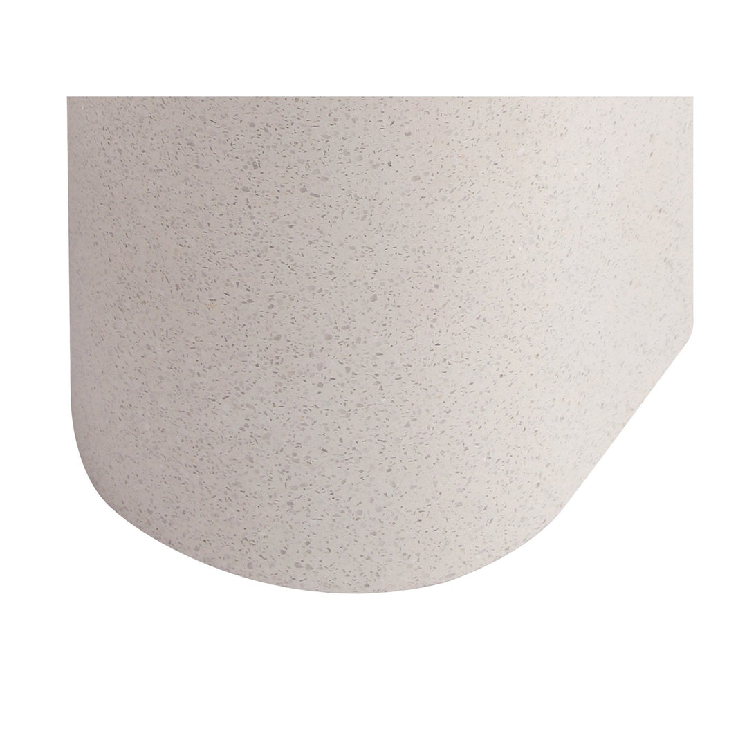 Mantra M7180 Levi Outdoor Round Wall Lamp 2 Light White Concrete