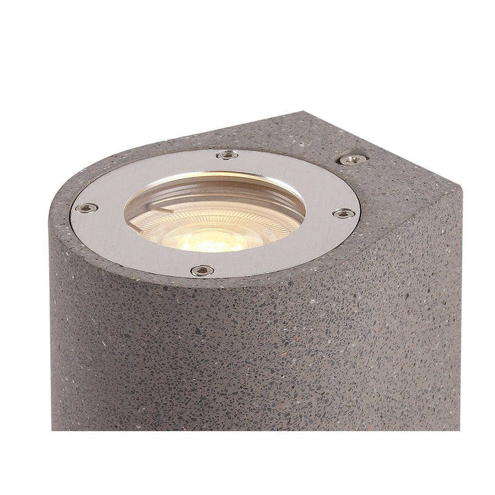 Mantra M7181 Levi Outdoor Round Wall Lamp 2 Light Grey Concrete