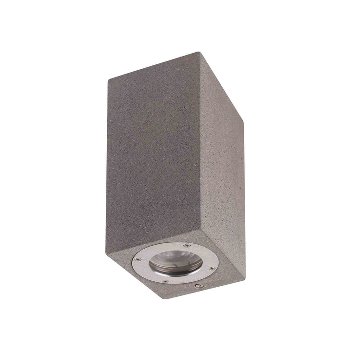 Mantra M7183 Levi Outdoor Rectangular Wall Lamp 2 Light Grey Concrete