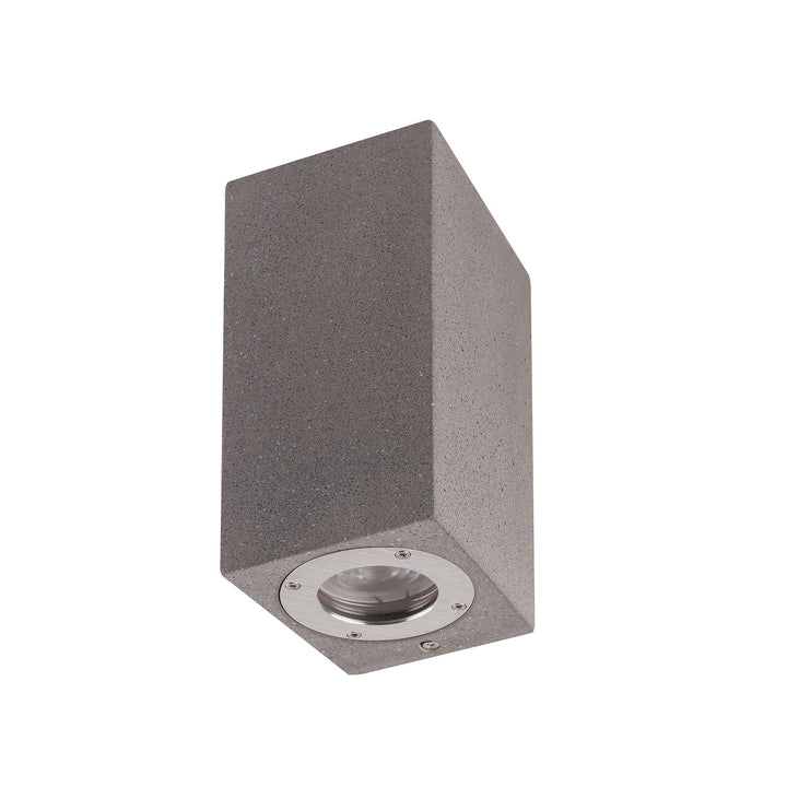 Mantra M7183 Levi Outdoor Rectangular Wall Lamp 2 Light Grey Concrete