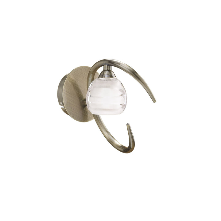 Mantra M1826 Loop Wall Lamp 1 Light G9 Antique Brass