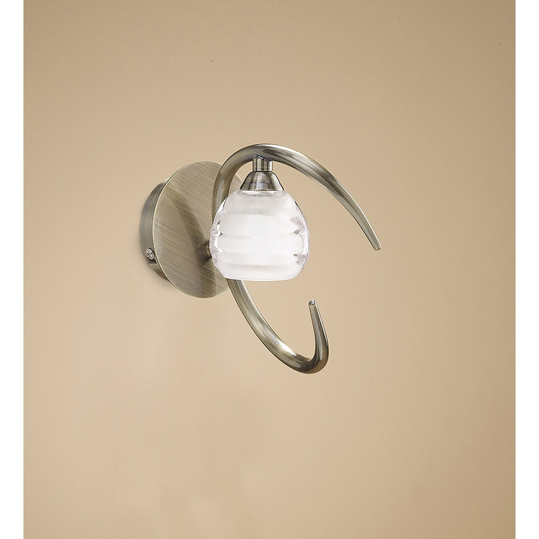 Mantra M1826 Loop Wall Lamp 1 Light G9 Antique Brass