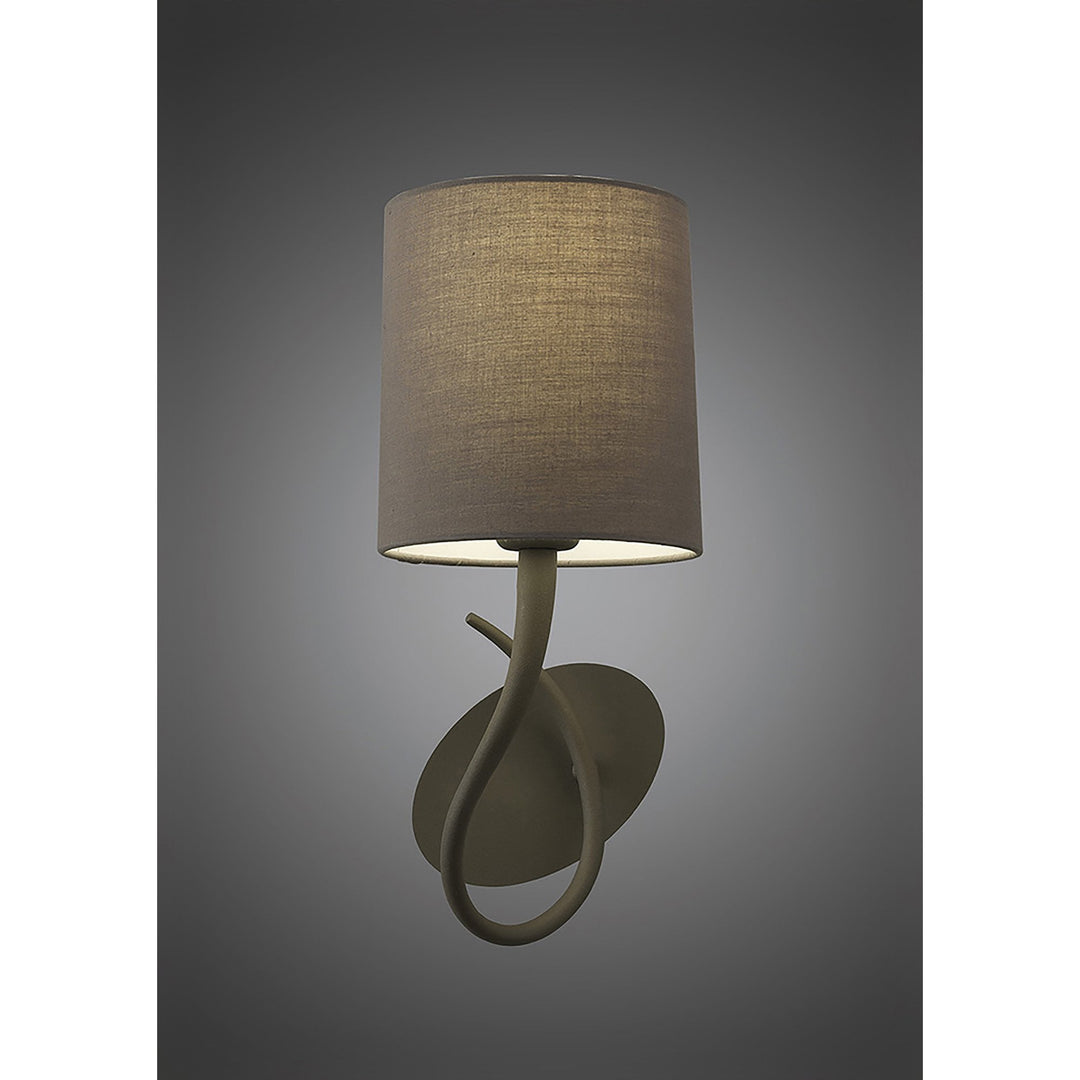 Mantra M3681 Lua Wall Lamp 1 Light E27 Ash Grey Ash Grey Shade