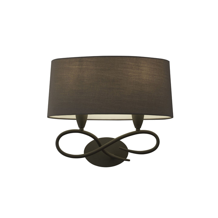 Mantra M3687 Lua Wall Lamp 2 Light E27 Ash Grey Ash Grey Shade