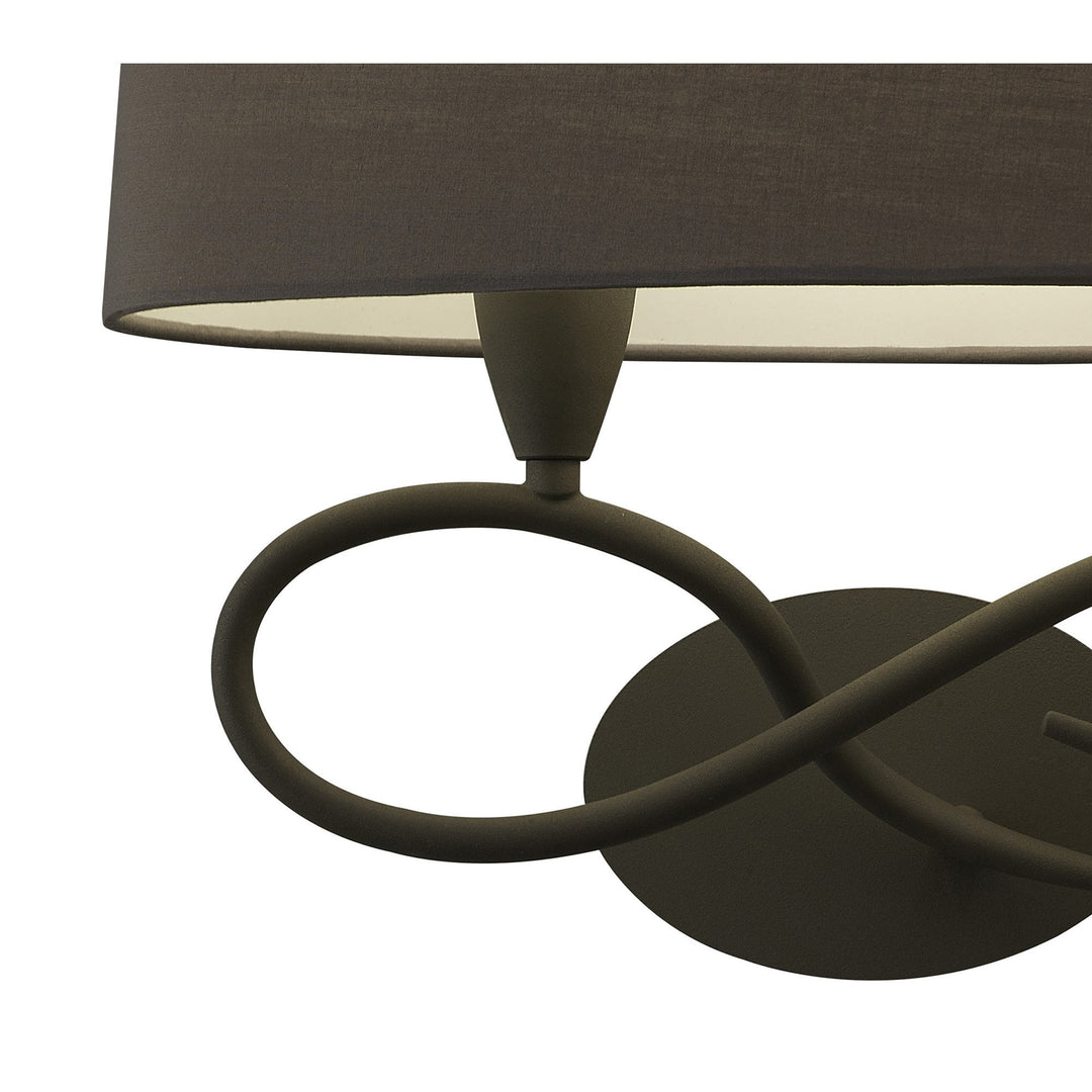 Mantra M3687 Lua Wall Lamp 2 Light E27 Ash Grey Ash Grey Shade