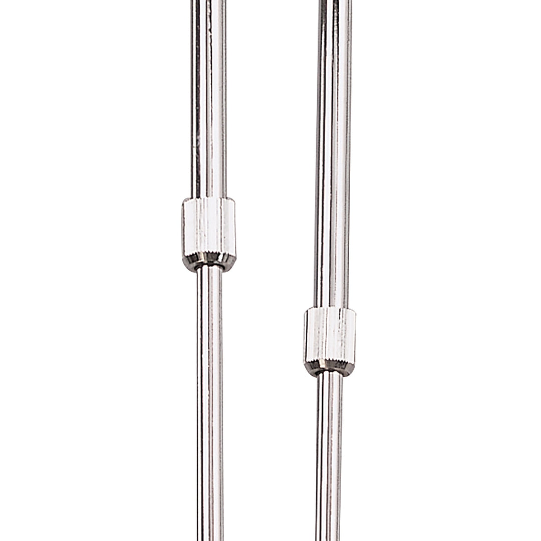 Mantra M0169 Lupa Telescopic Pendant Linear Bar 4 Light G9 Polished Chrome/Frosted White Glass