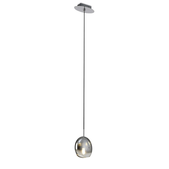 Mantra M6187 Lens Pendant 14cm Round Polished Chrome