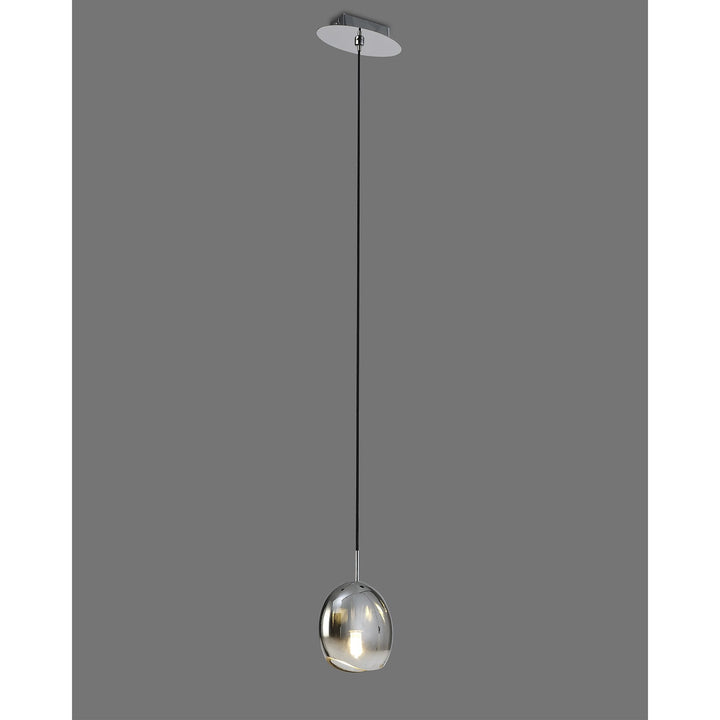 Mantra M6187 Lens Pendant 14cm Round Polished Chrome