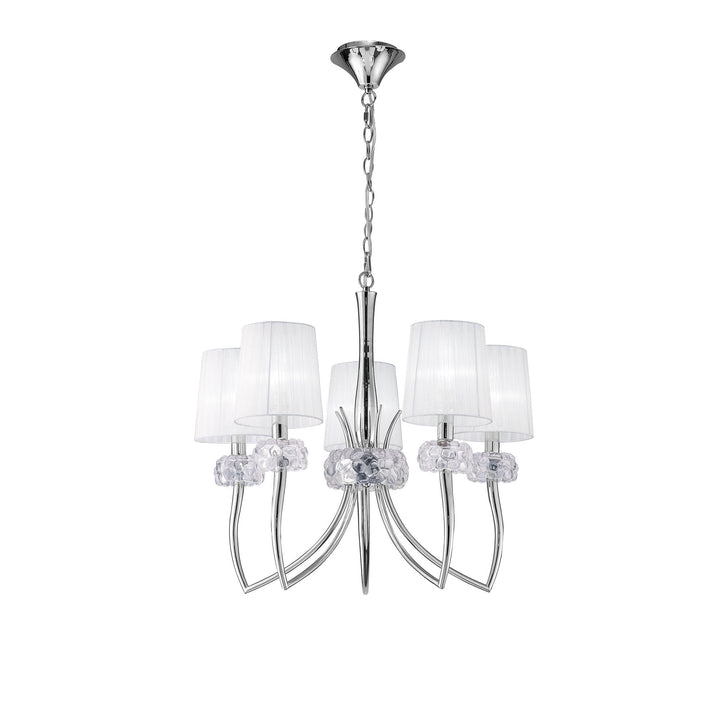 Mantra M4631 Loewe Pendant 5 Light Polished Chrome