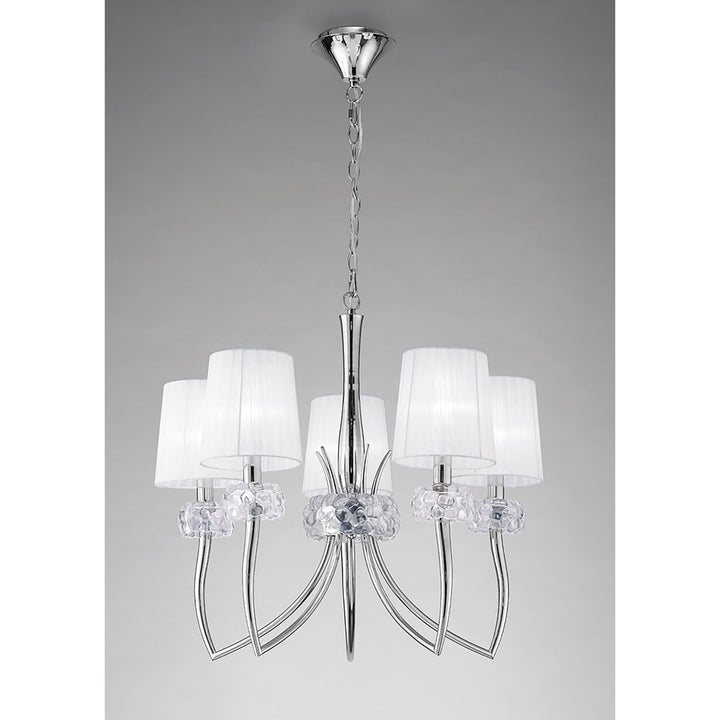 Mantra M4631 Loewe Pendant 5 Light Polished Chrome