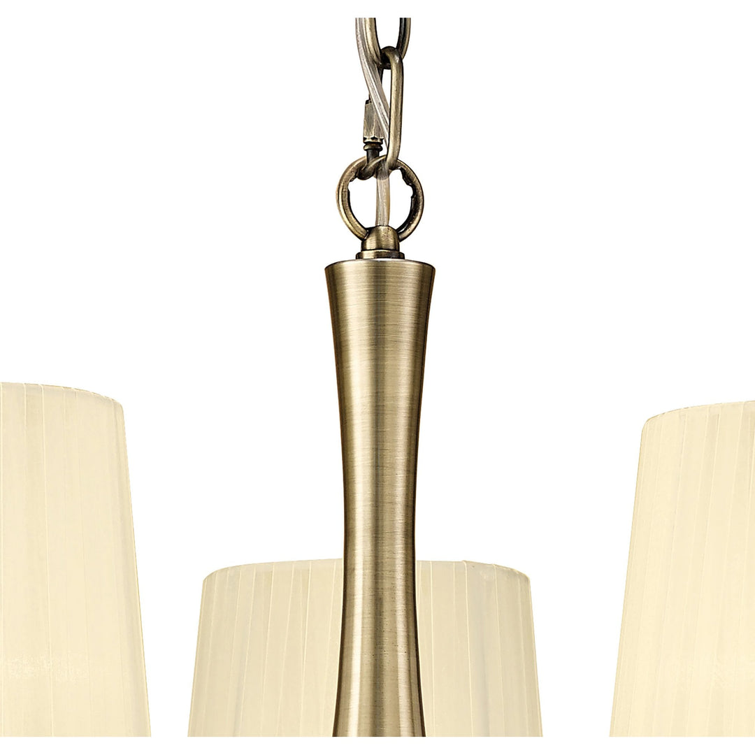 Mantra M4631AB Loewe Pendant 5 Light Antique Brass