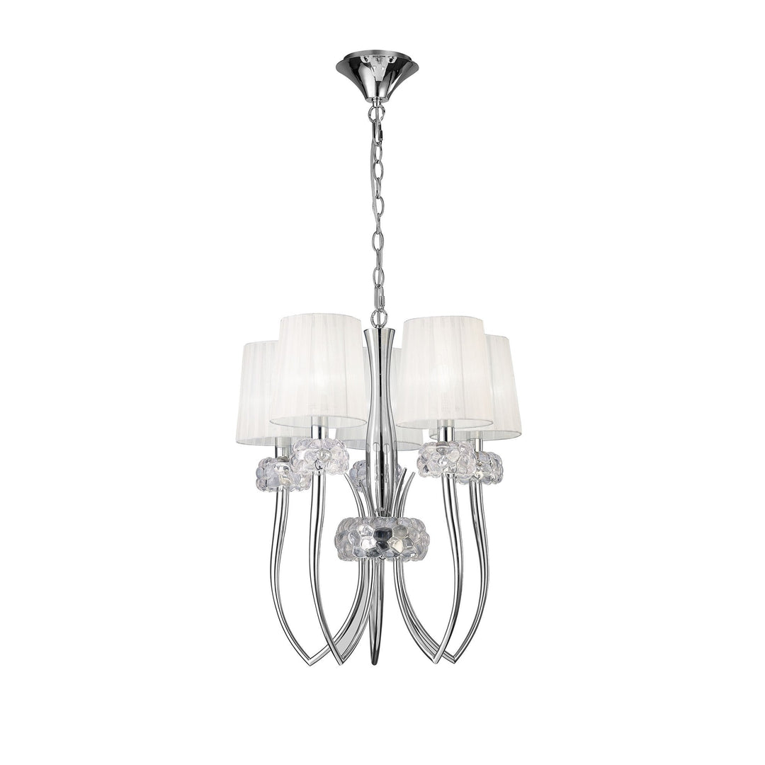 Mantra M4632 Loewe Slim Pendant 5 Light Polished Chrome