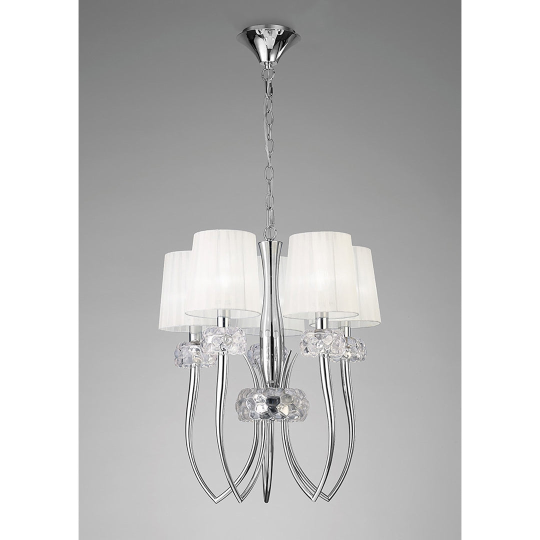 Mantra M4632 Loewe Slim Pendant 5 Light Polished Chrome