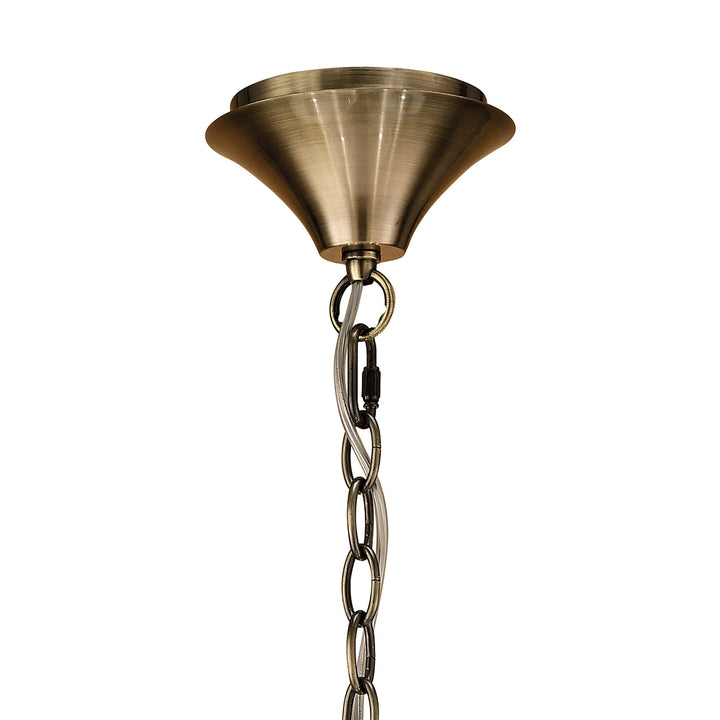 Mantra M4632AB Loewe Slim Pendant 5 Light Antique Brass