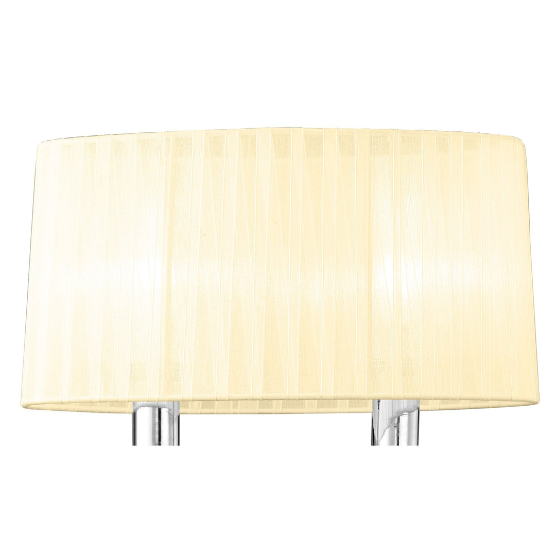 Mantra M4634S Loewe Wall Lamp 2 Light Polished Chrome Cream Shade