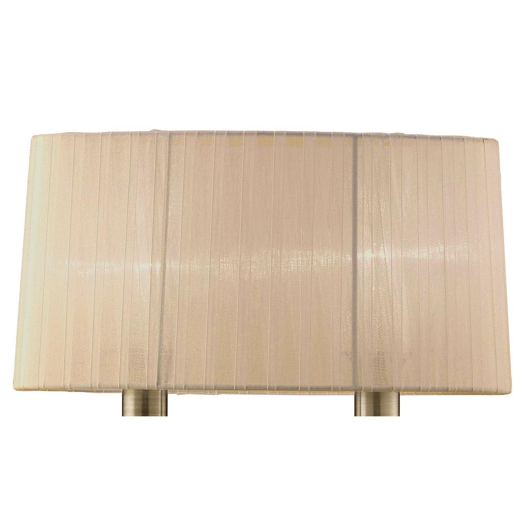 Mantra M4634ABS Loewe Wall Lamp Switched 2 Light Antique Brass Soft Bronze Shade