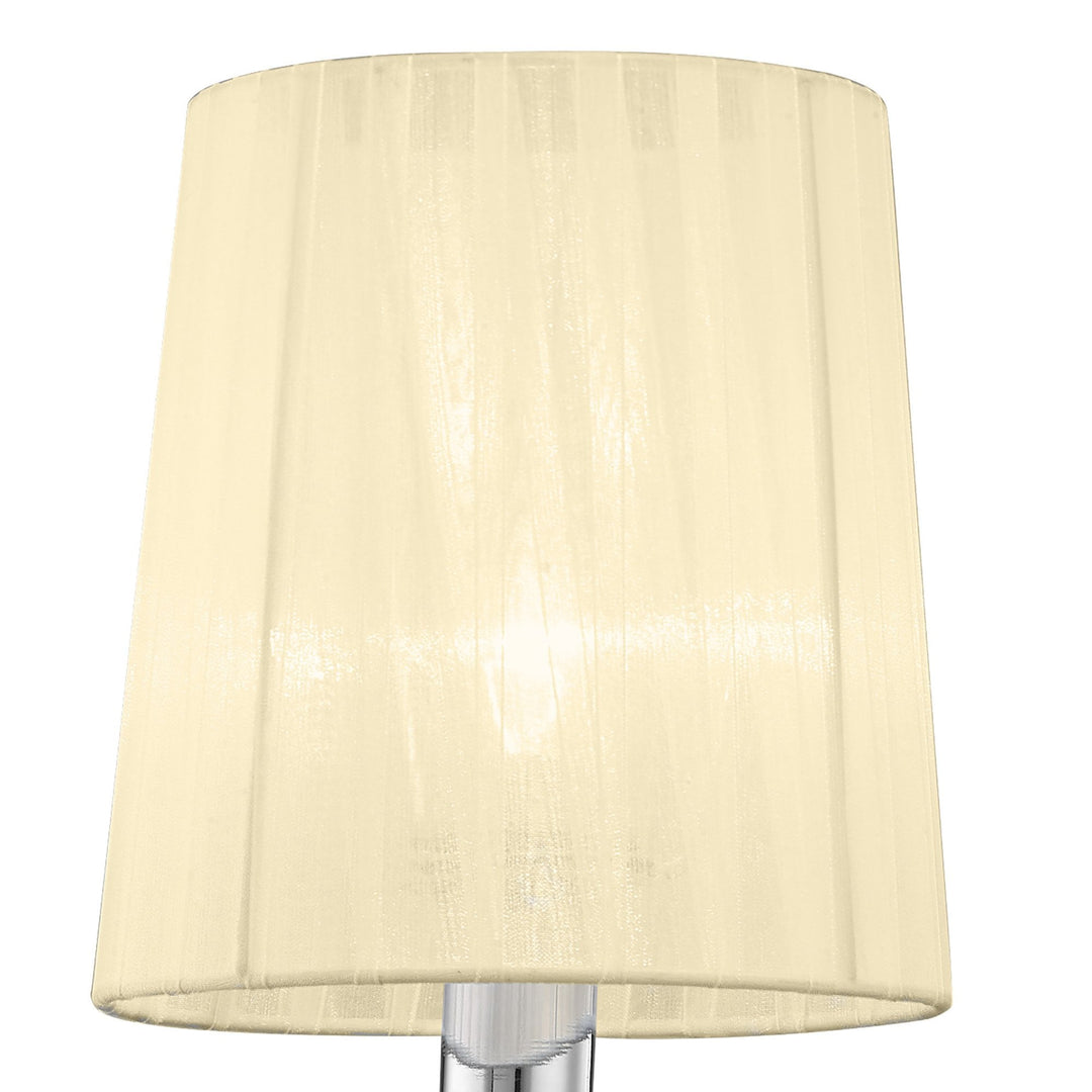 Mantra M4634ABS Loewe Wall Lamp Switched 2 Light Antique Brass Cream Shade