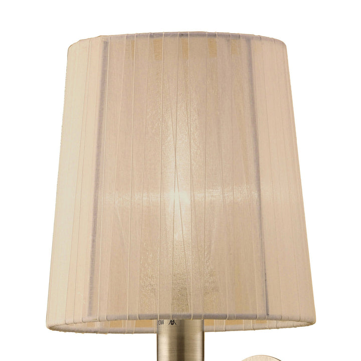 Mantra M4635ABS Loewe Wall Lamp Switched 1 Light Antique Brass Soft Bronze Shade