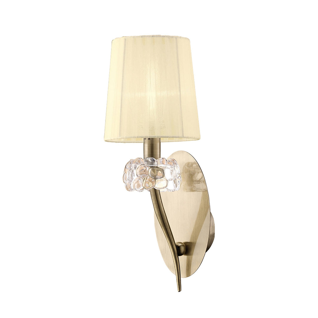 Mantra M4635AB/S Loewe Wall Lamp Switched 1 Light Antique Brass