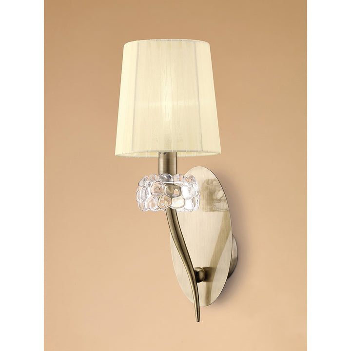 Mantra M4635AB/S Loewe Wall Lamp Switched 1 Light Antique Brass