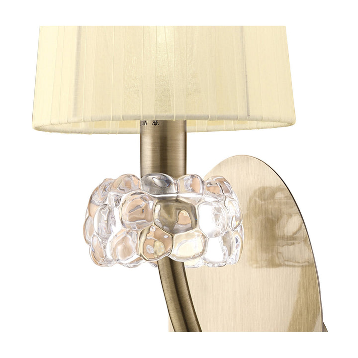 Mantra M4635AB/S Loewe Wall Lamp Switched 1 Light Antique Brass