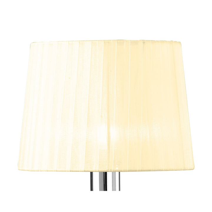 Mantra M4636 Loewe Table Lamp 1 Light Big Polished Chrome Cream Shade