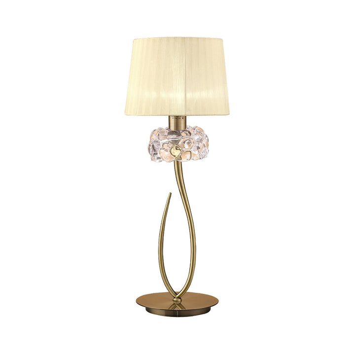 Mantra M4636AB Loewe Table Lamp 1 Light Big Antique Brass