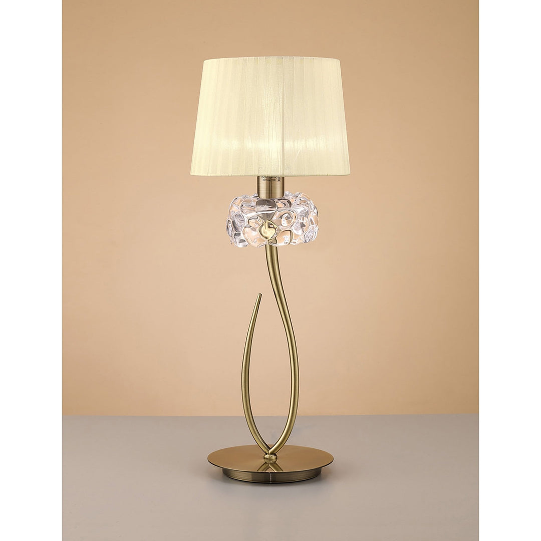 Mantra M4636AB Loewe Table Lamp 1 Light Big Antique Brass