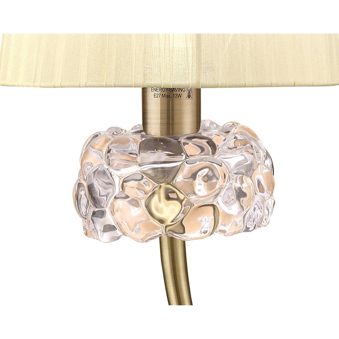 Mantra M4636AB Loewe Table Lamp 1 Light Big Antique Brass