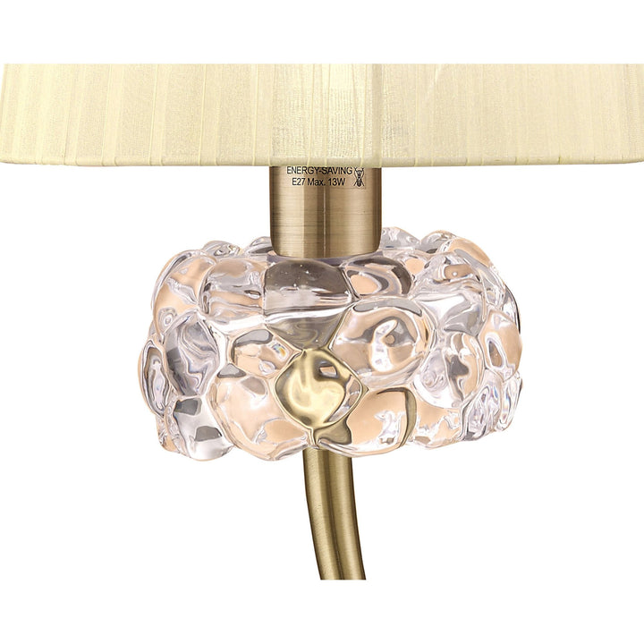 Mantra M4636AB Loewe Table Lamp 1 Light Big Antique Brass