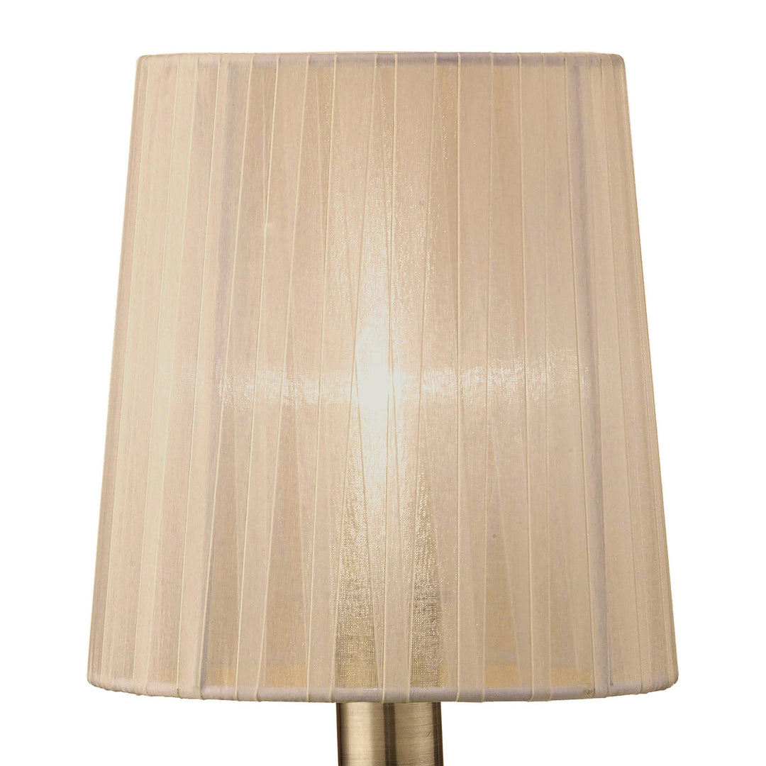 Mantra M4637AB Loewe Table Lamp 1 Light Small Antique Brass Soft Bronze Shade