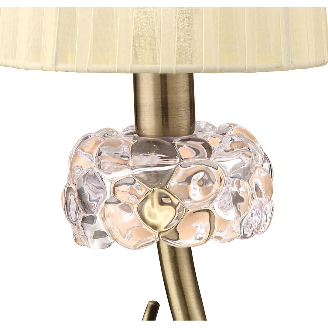 Mantra M4637AB Loewe Table Lamp 1 Light Small Antique Brass