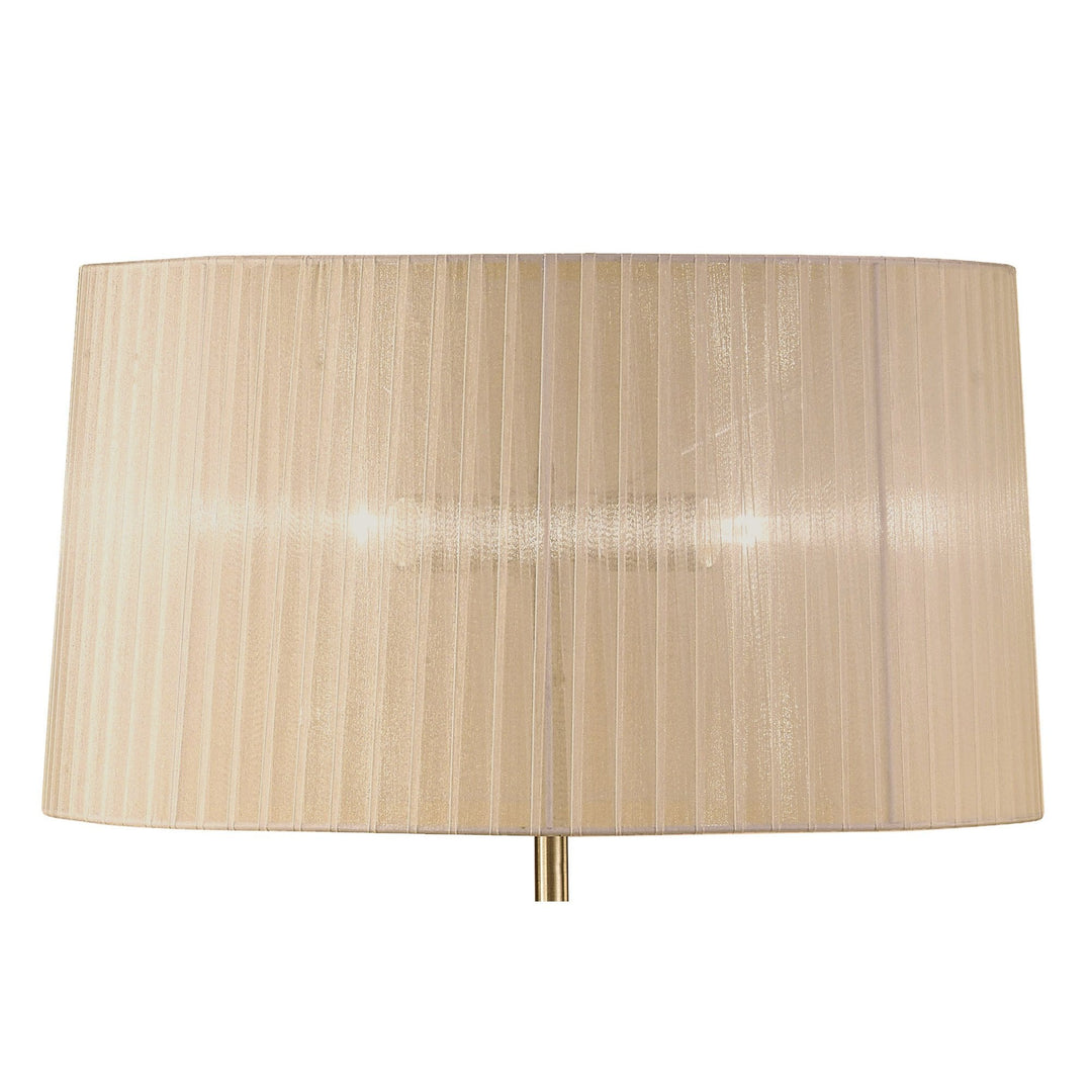 Mantra M4638AB Loewe Floor Lamp 3 Light Antique Brass Soft Bronze Shade