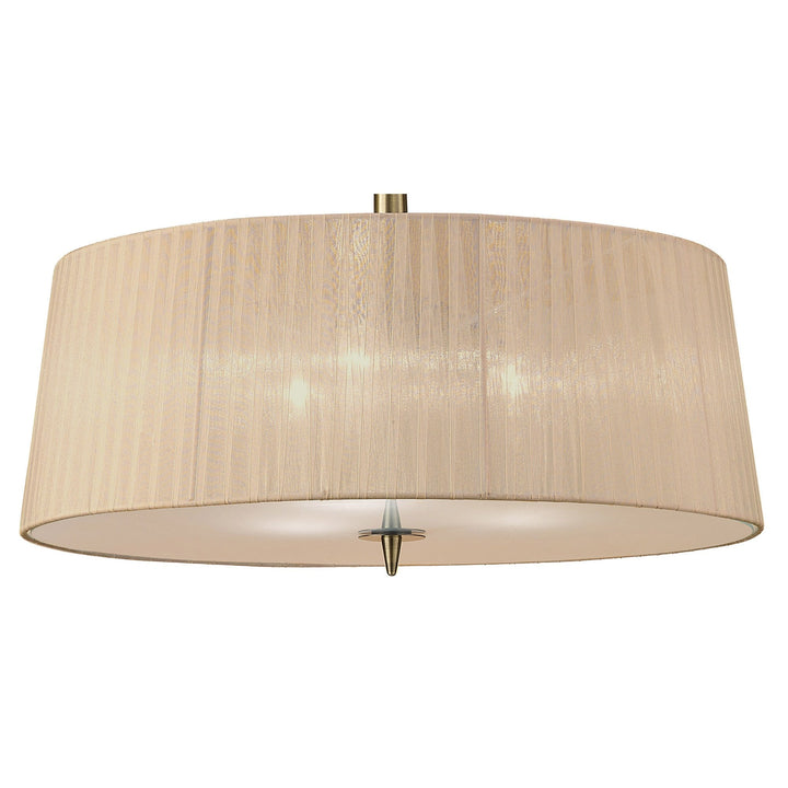 Mantra M4639AB Loewe Single Pendant 3 Light Antique Brass Soft Bronze Shade