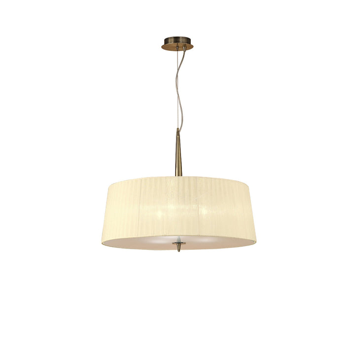 Mantra M4639AB Loewe Single Pendant 3 Light Antique Brass