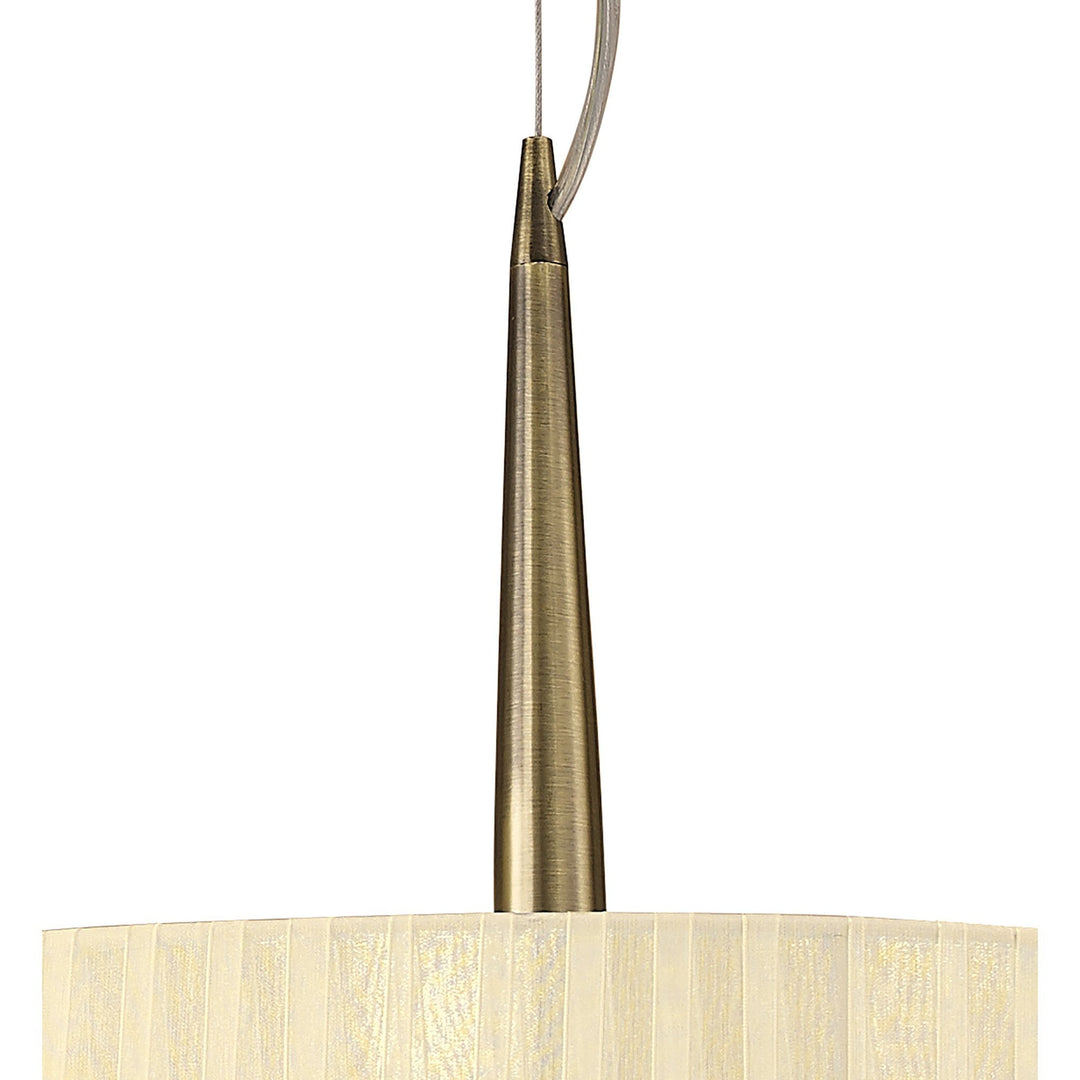 Mantra M4639AB Loewe Single Pendant 3 Light Antique Brass