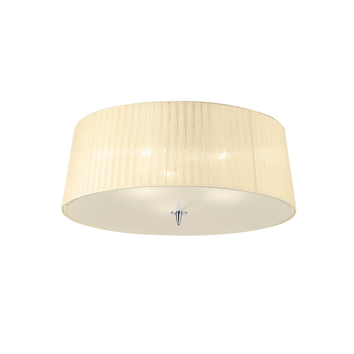 Mantra M4640 Loewe Ceiling 3 Light Polished Chrome Cream Shade