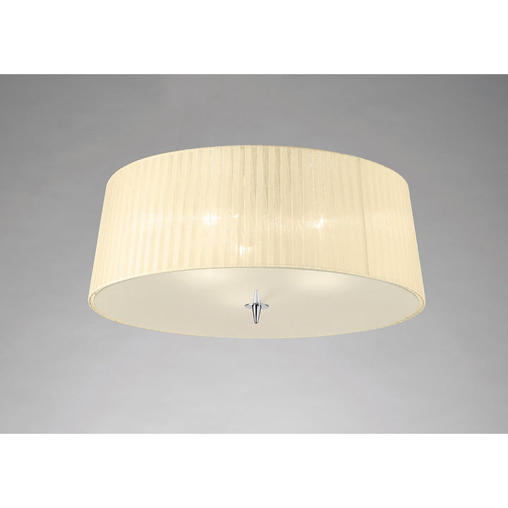 Mantra M4640 Loewe Ceiling 3 Light Polished Chrome Cream Shade